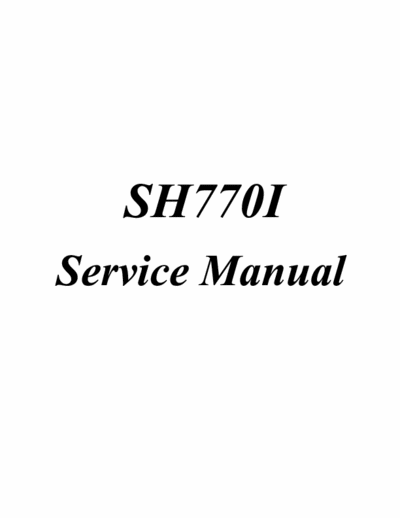 Proview SH770I Proview SH770I LCD Service Manual